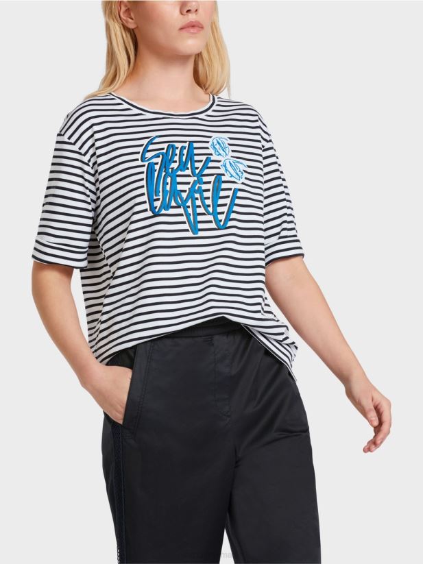 tricou cu declarație Marc Cain dunga îmbrăcăminte 4826HH1362