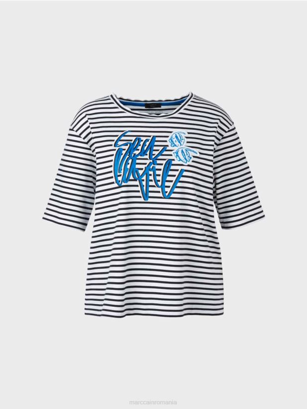 tricou cu declarație Marc Cain dunga îmbrăcăminte 4826HH1362