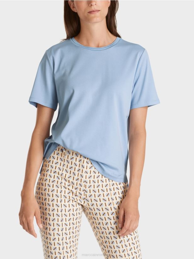 tricou cu decolteu larg Marc Cain cer întunecat de vară îmbrăcăminte 4826HH1274