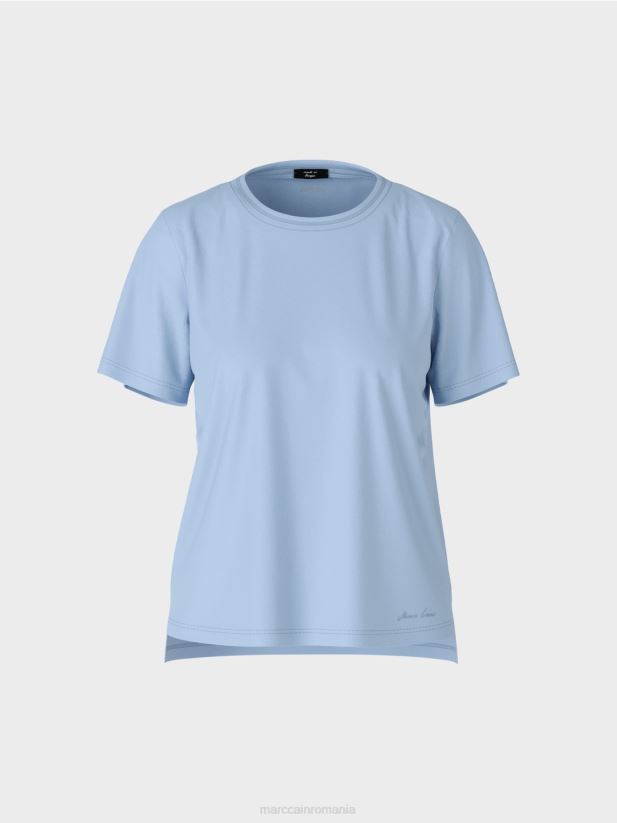 tricou cu decolteu larg Marc Cain cer întunecat de vară îmbrăcăminte 4826HH1274