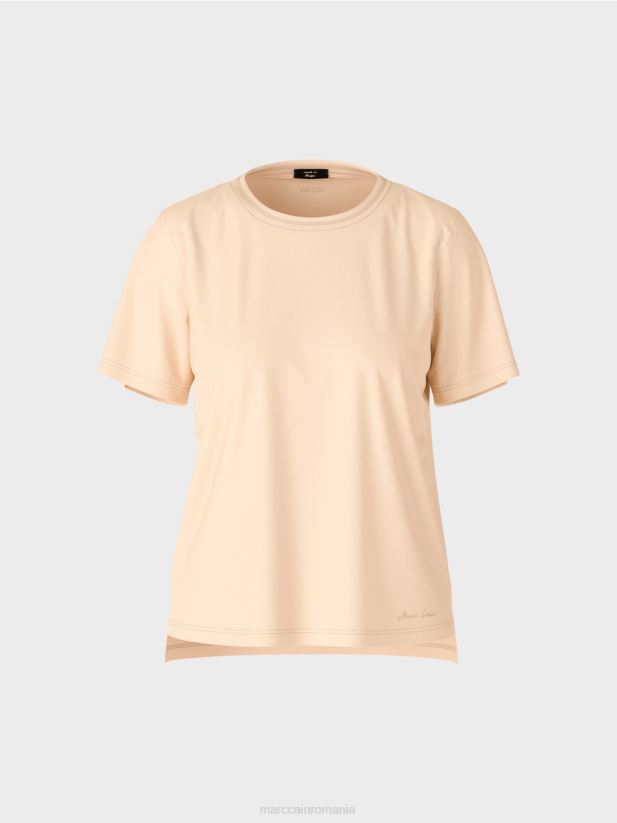 tricou cu decolteu larg Marc Cain crema inchisa îmbrăcăminte 4826HH1275