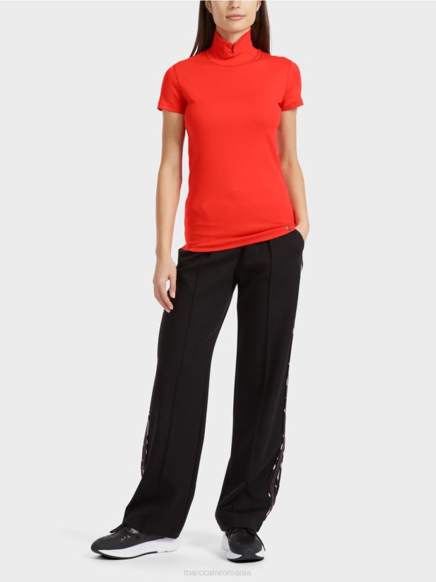 tricou cu gât înalt Marc Cain campari îmbrăcăminte 4826HH1333