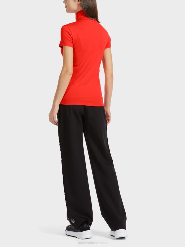 tricou cu gât înalt Marc Cain campari îmbrăcăminte 4826HH1333