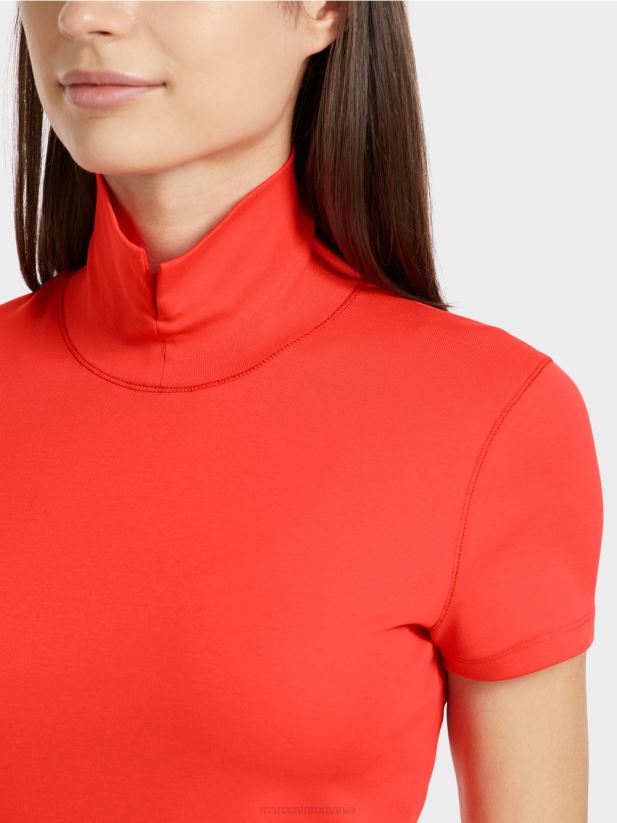 tricou cu gât înalt Marc Cain campari îmbrăcăminte 4826HH1333