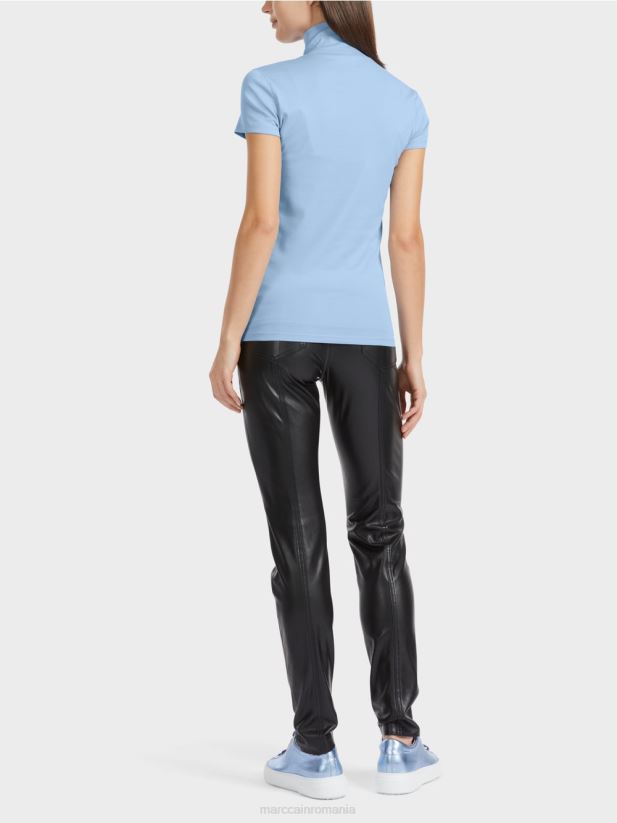 tricou cu gât înalt Marc Cain cer întunecat de vară îmbrăcăminte 4826HH1334