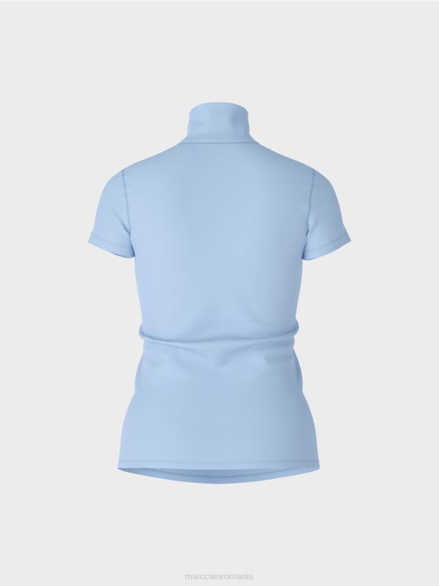 tricou cu gât înalt Marc Cain cer întunecat de vară îmbrăcăminte 4826HH1334