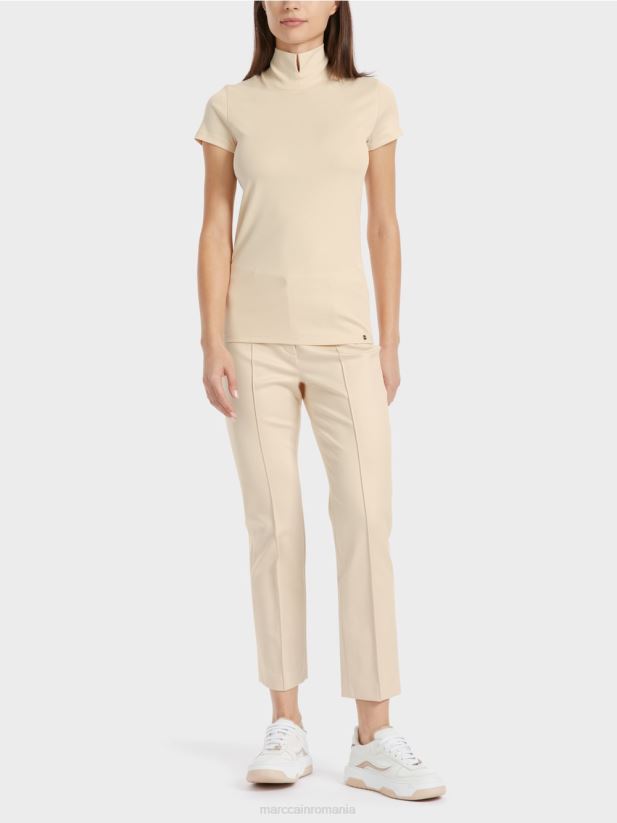 tricou cu gât înalt Marc Cain crema inchisa îmbrăcăminte 4826HH1329