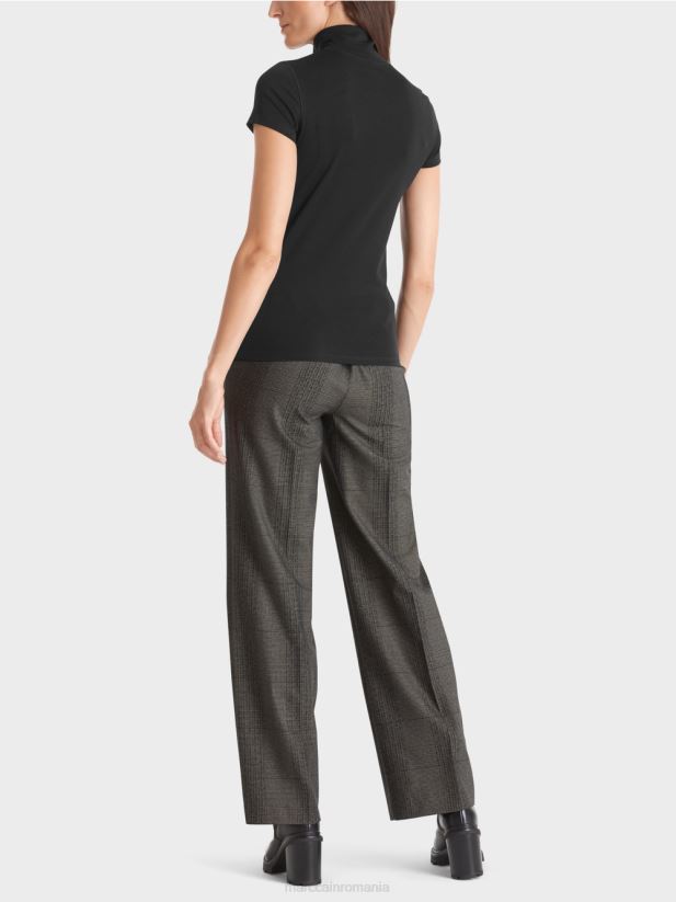 tricou cu gât înalt Marc Cain negru îmbrăcăminte 4826HH1342