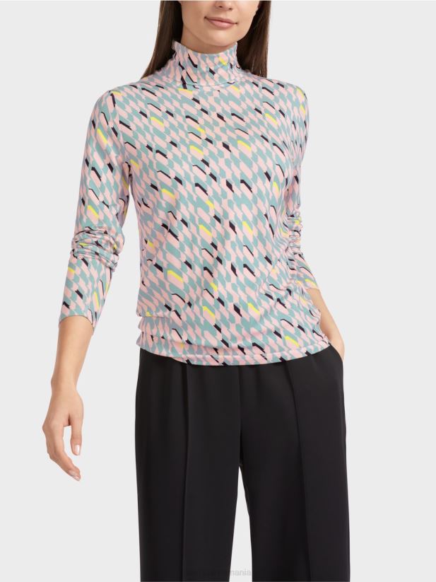 tricou cu gat rulat Marc Cain albastru închis la cer îmbrăcăminte 4826HH1324