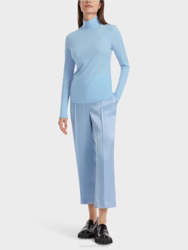 tricou cu gat rulat Marc Cain cer întunecat de vară îmbrăcăminte 4826HH1288