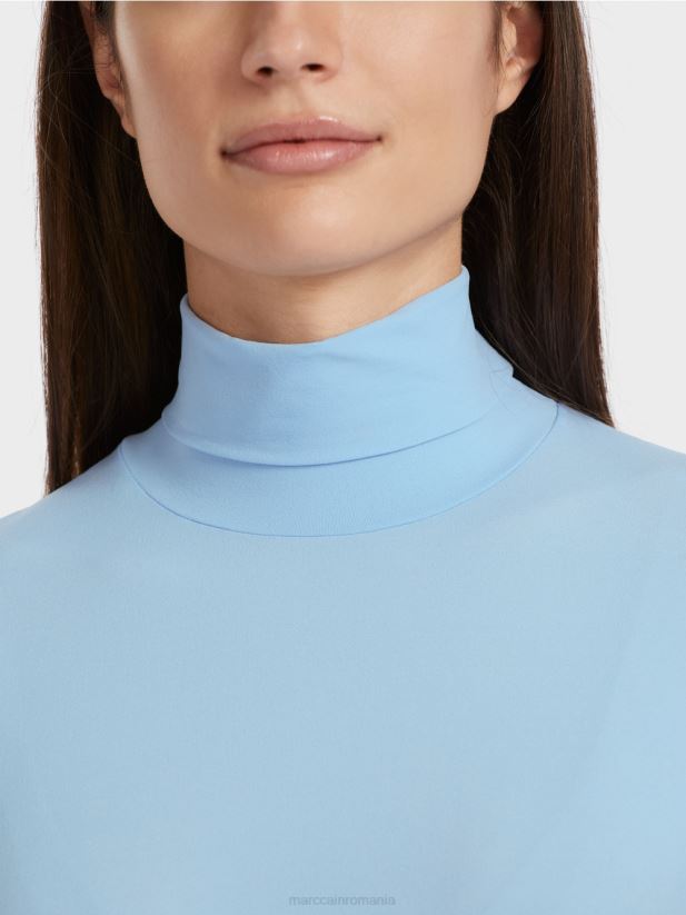 tricou cu gat rulat Marc Cain cer întunecat de vară îmbrăcăminte 4826HH1288