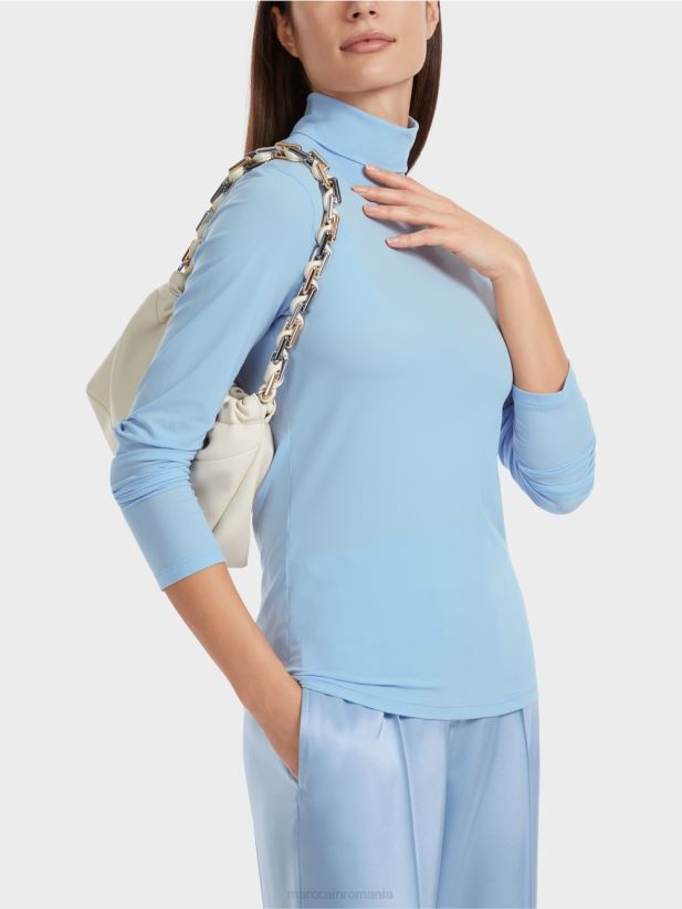 tricou cu gat rulat Marc Cain cer întunecat de vară îmbrăcăminte 4826HH1288