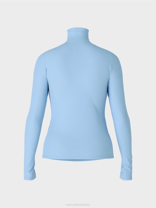 tricou cu gat rulat Marc Cain cer întunecat de vară îmbrăcăminte 4826HH1288