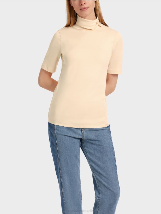 tricou cu gat rulat Marc Cain crema inchisa îmbrăcăminte 4826HH1282