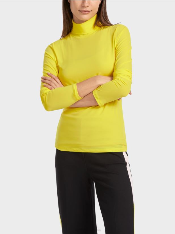 tricou cu gat rulat Marc Cain lămâie moale îmbrăcăminte 4826HH1325