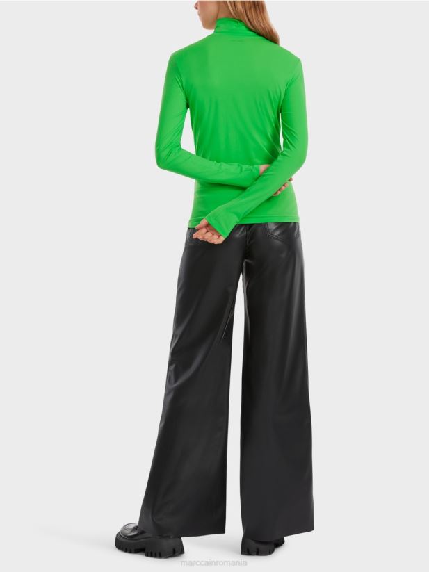 tricou cu gat rulat Marc Cain verde măr închis îmbrăcăminte 4826HH1253