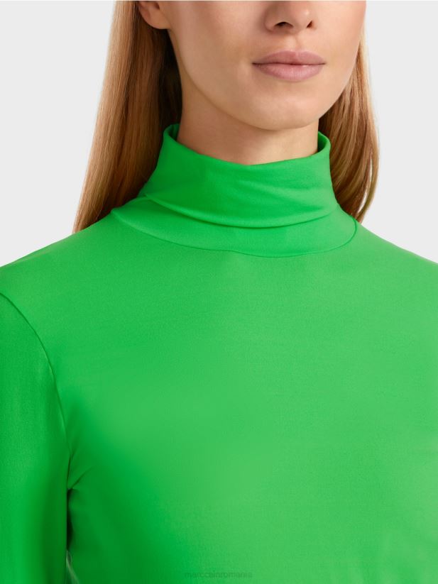 tricou cu gat rulat Marc Cain verde măr închis îmbrăcăminte 4826HH1253