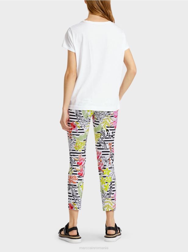 tricou cu imprimeu mai tai reteta Marc Cain alb îmbrăcăminte 4826HH1385