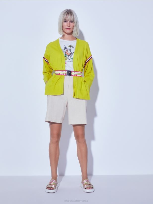 tricou cu imprimeu mai tai reteta Marc Cain alb îmbrăcăminte 4826HH1385