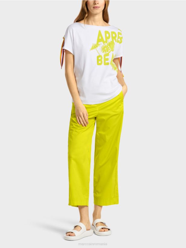 tricou cu imprimeu statement Marc Cain alb îmbrăcăminte 4826HH1384