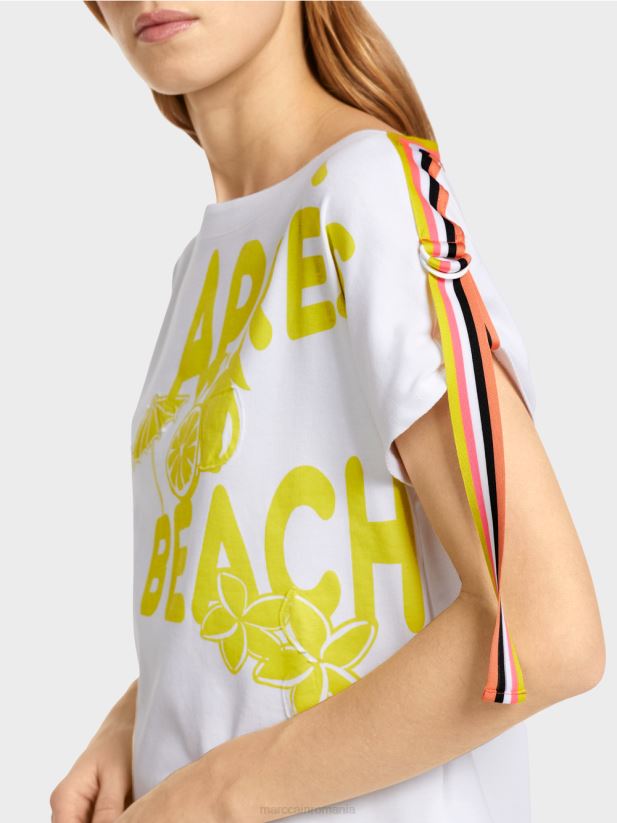 tricou cu imprimeu statement Marc Cain alb îmbrăcăminte 4826HH1384