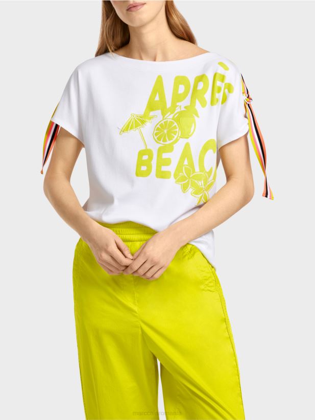 tricou cu imprimeu statement Marc Cain alb îmbrăcăminte 4826HH1384