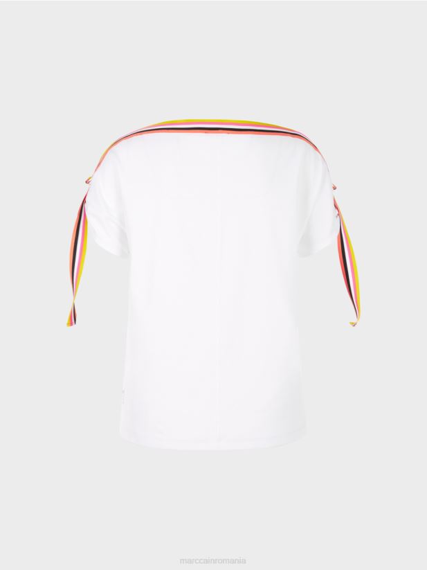 tricou cu imprimeu statement Marc Cain alb îmbrăcăminte 4826HH1384