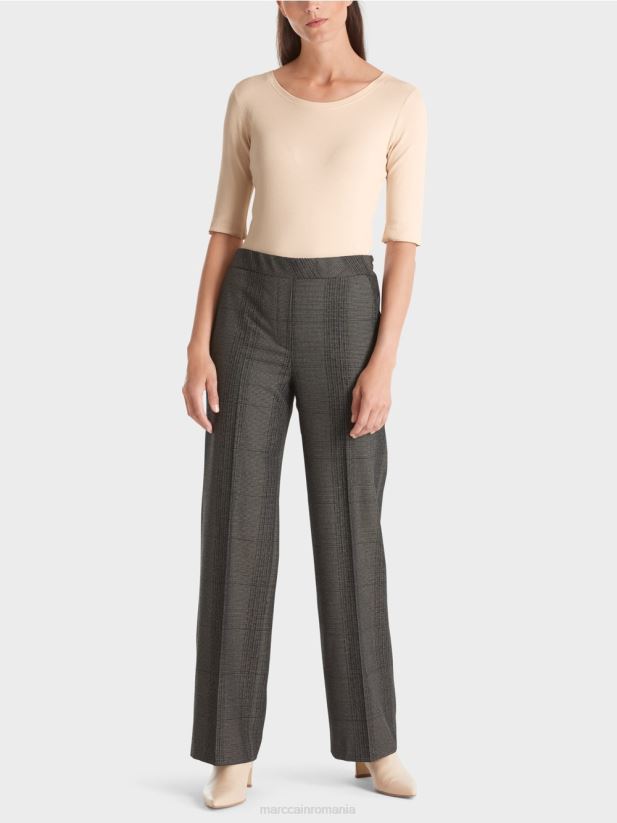 tricou cu maneci 3/4 lungime Marc Cain crema inchisa îmbrăcăminte 4826HH1339