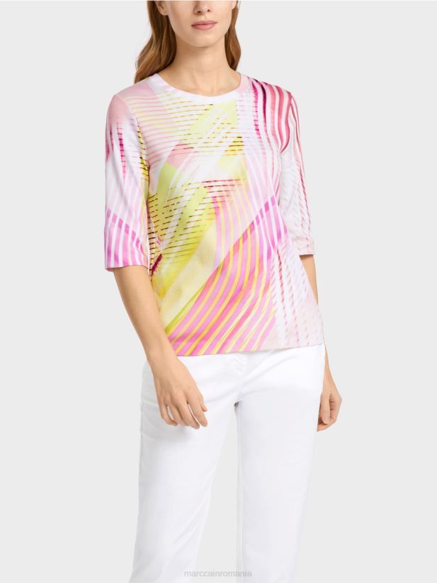 tricou cu model în dungi Marc Cain var usor îmbrăcăminte 4826HH1382