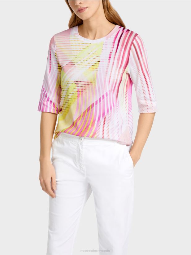 tricou cu model în dungi Marc Cain var usor îmbrăcăminte 4826HH1382