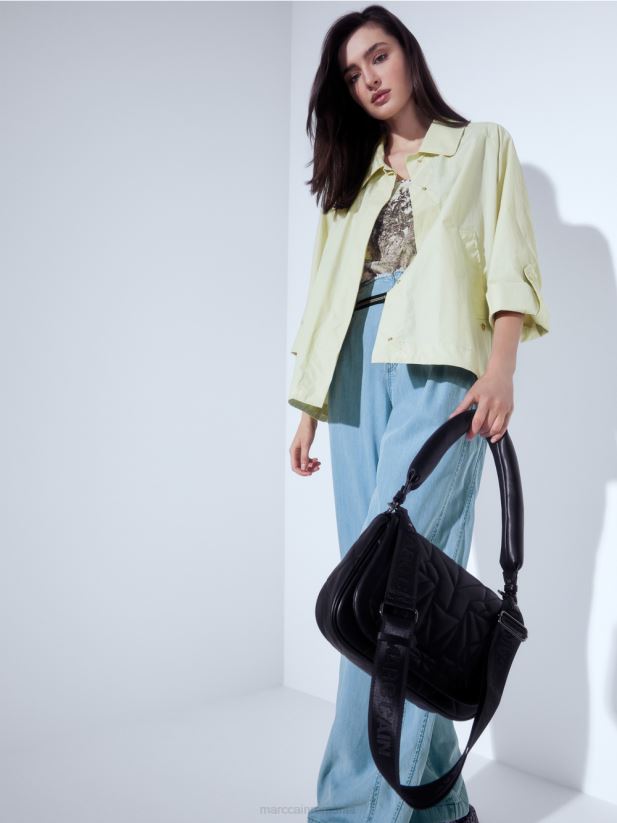 tricou cu motiv palmier Marc Cain respirație moale îmbrăcăminte 4826HH1417