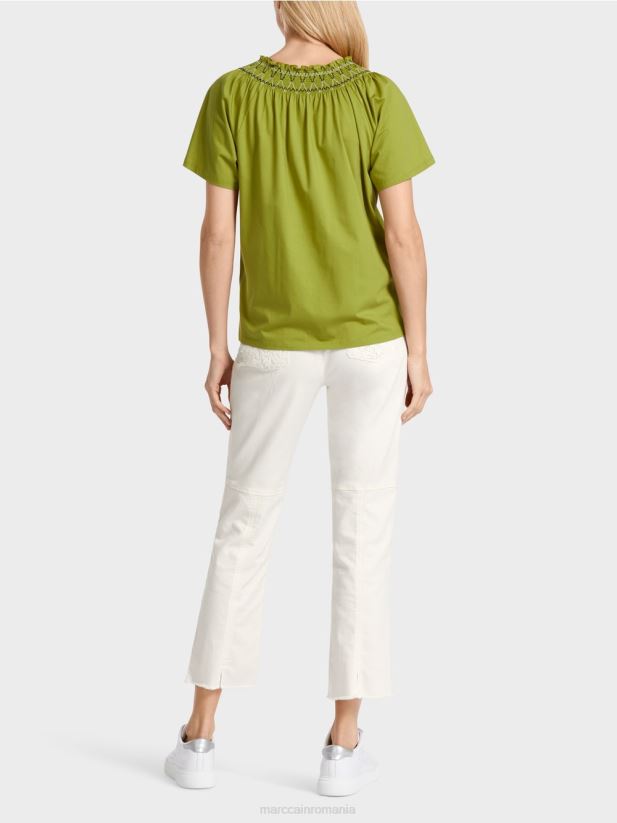 tricou cu raglan Marc Cain verde oliv intens îmbrăcăminte 4826HH1404