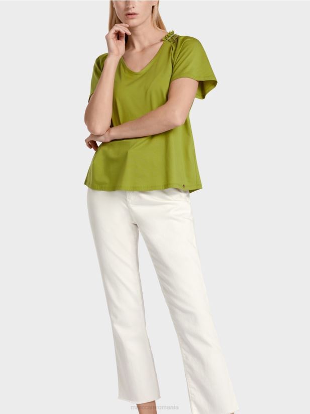 tricou cu raglan Marc Cain verde oliv intens îmbrăcăminte 4826HH1404