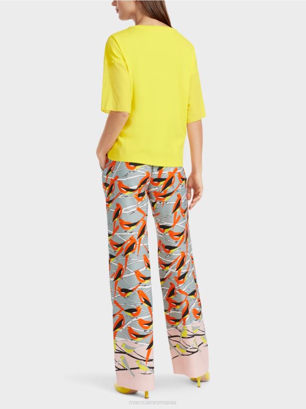 tricou imprimat Marc Cain lămâie moale îmbrăcăminte 4826HH1323
