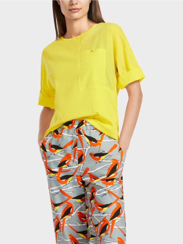 tricou imprimat Marc Cain lămâie moale îmbrăcăminte 4826HH1323