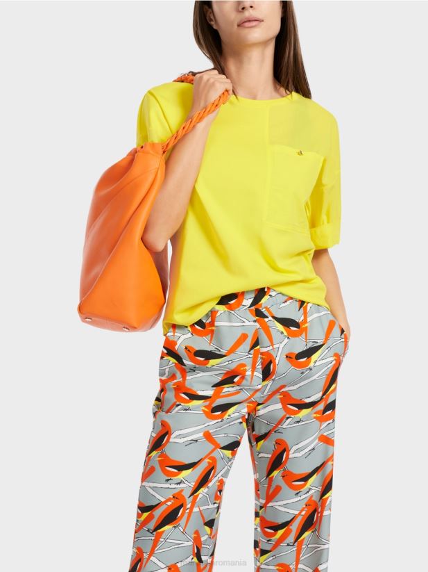 tricou imprimat Marc Cain lămâie moale îmbrăcăminte 4826HH1323