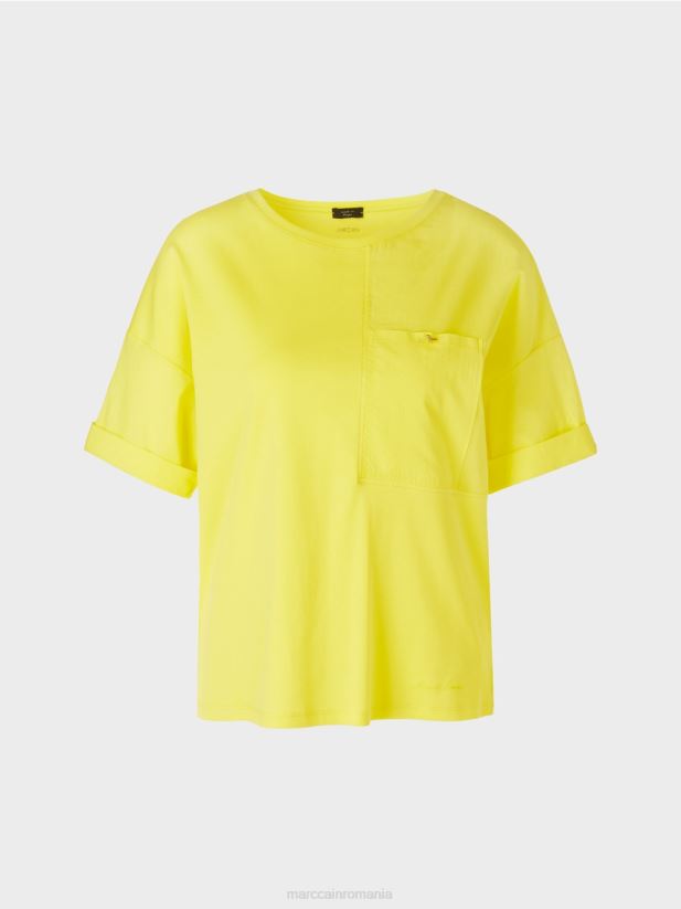 tricou imprimat Marc Cain lămâie moale îmbrăcăminte 4826HH1323