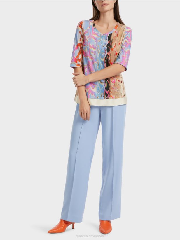 tricou imprimat colorat Marc Cain cer întunecat de vară îmbrăcăminte 4826HH1286