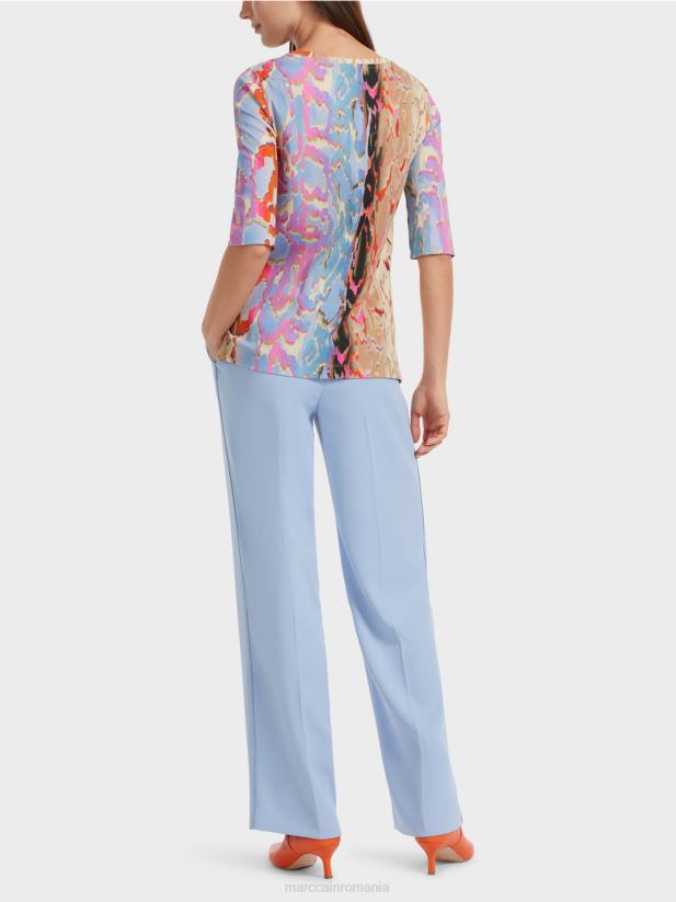 tricou imprimat colorat Marc Cain cer întunecat de vară îmbrăcăminte 4826HH1286