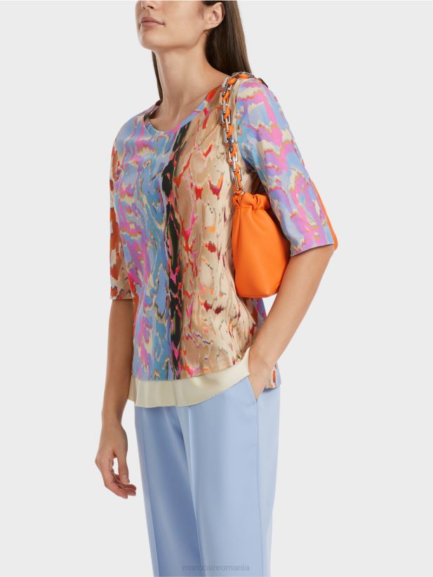 tricou imprimat colorat Marc Cain cer întunecat de vară îmbrăcăminte 4826HH1286