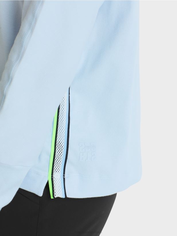 tricou în formă de kimono Marc Cain albastru pudra moale îmbrăcăminte 4826HH1299