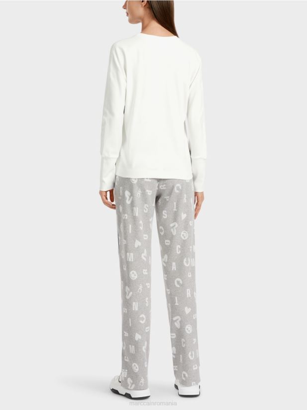 tricou în formă de kimono Marc Cain aproape alb îmbrăcăminte 4826HH1298