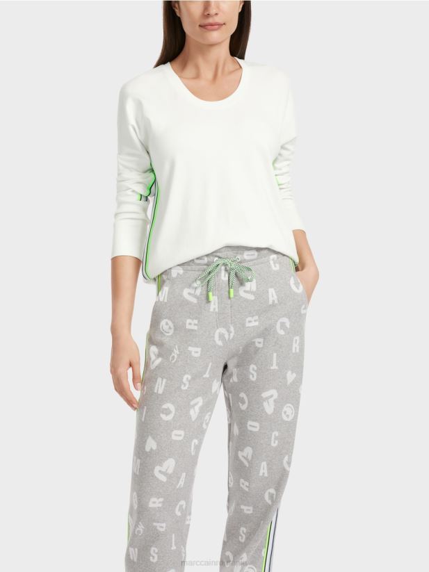 tricou în formă de kimono Marc Cain aproape alb îmbrăcăminte 4826HH1298