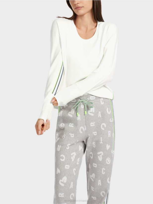 tricou în formă de kimono Marc Cain aproape alb îmbrăcăminte 4826HH1298