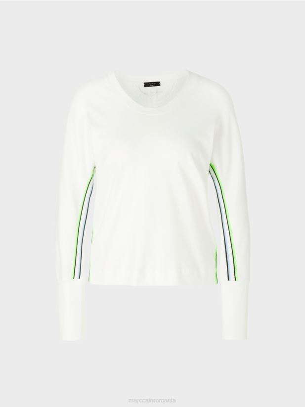 tricou în formă de kimono Marc Cain aproape alb îmbrăcăminte 4826HH1298