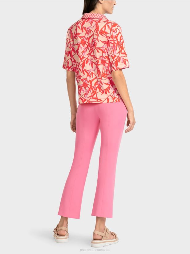 tricou polo cu mix de modele Marc Cain bronz strălucitor îmbrăcăminte 4826HH1421