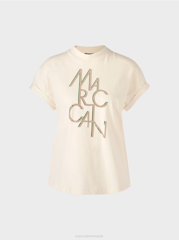 tricou răsucit „regândește împreună”. Marc Cain cremă îmbrăcăminte 4826HH1445