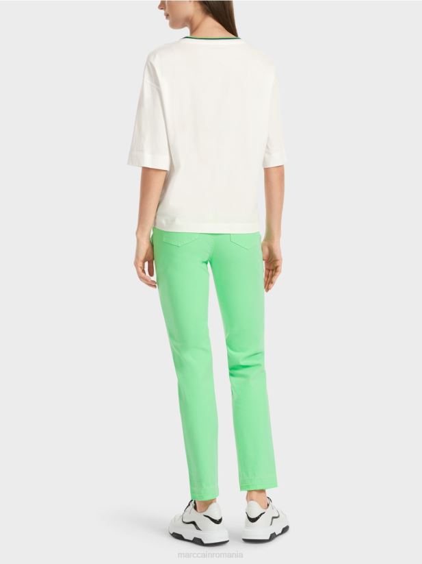 tricou „regândiți împreună”. Marc Cain aproape alb îmbrăcăminte 4826HH1294