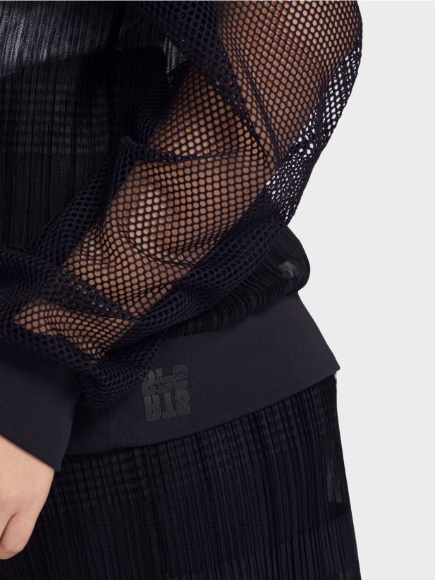 tricou transparent cu maneci lungi Marc Cain albastru miezul nopții îmbrăcăminte 4826HH1360