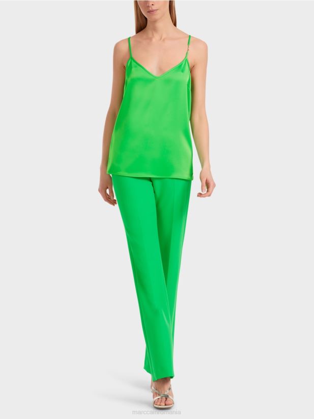 vârf cu lanț subțire Marc Cain verde măr închis îmbrăcăminte 4826HH1246